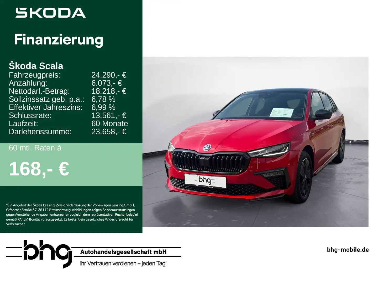 Skoda Scala 1.0 TSI Monte Carlo MATRIX SHZ PANO CARPLA Rot - 1