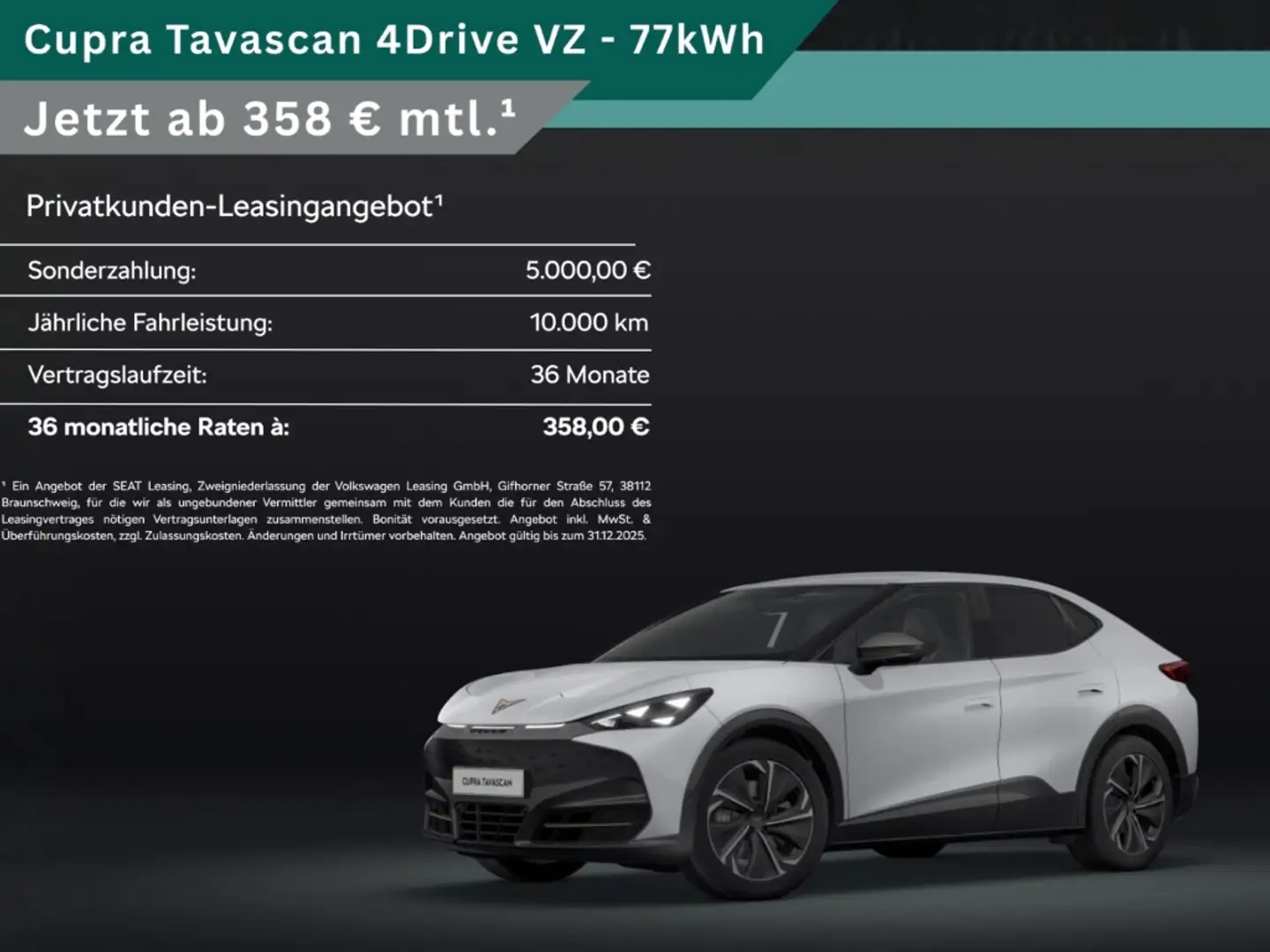 CUPRA Tavascan 4Drive VZ - 77kWh Navi e.Hk DCC Matrix 20Alu Argent - 2