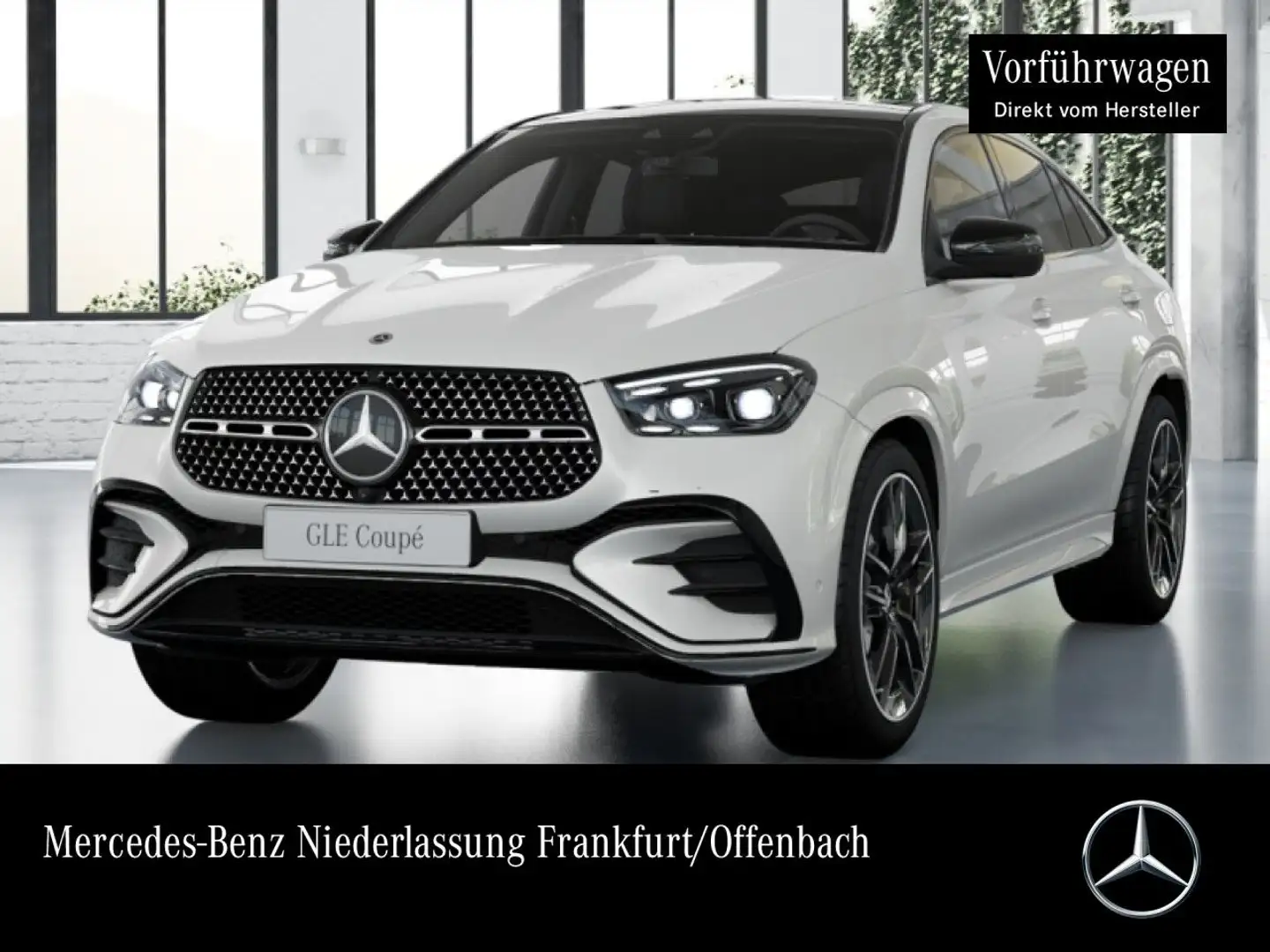 Mercedes-Benz GLE 350 de Coupé 4M AMG+NIGHT+PANO+360+AHK+HUD+9G Weiß - 1