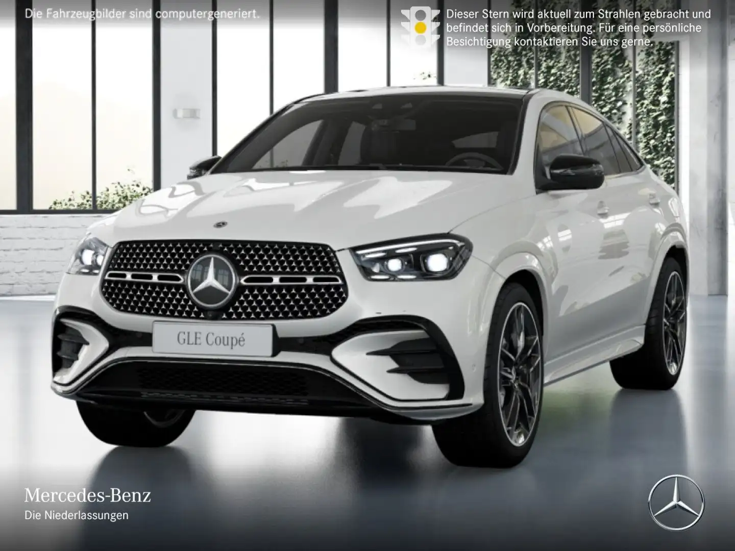 Mercedes-Benz GLE 350 de Coupé 4M AMG+NIGHT+PANO+360+AHK+HUD+9G Weiß - 2