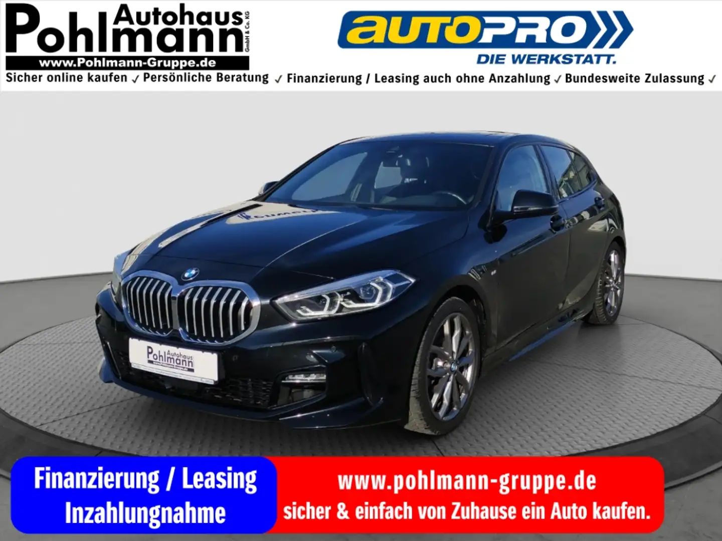 BMW 120 i Steptronic M Sport Sportpaket HUD El. Panodach N Schwarz - 1