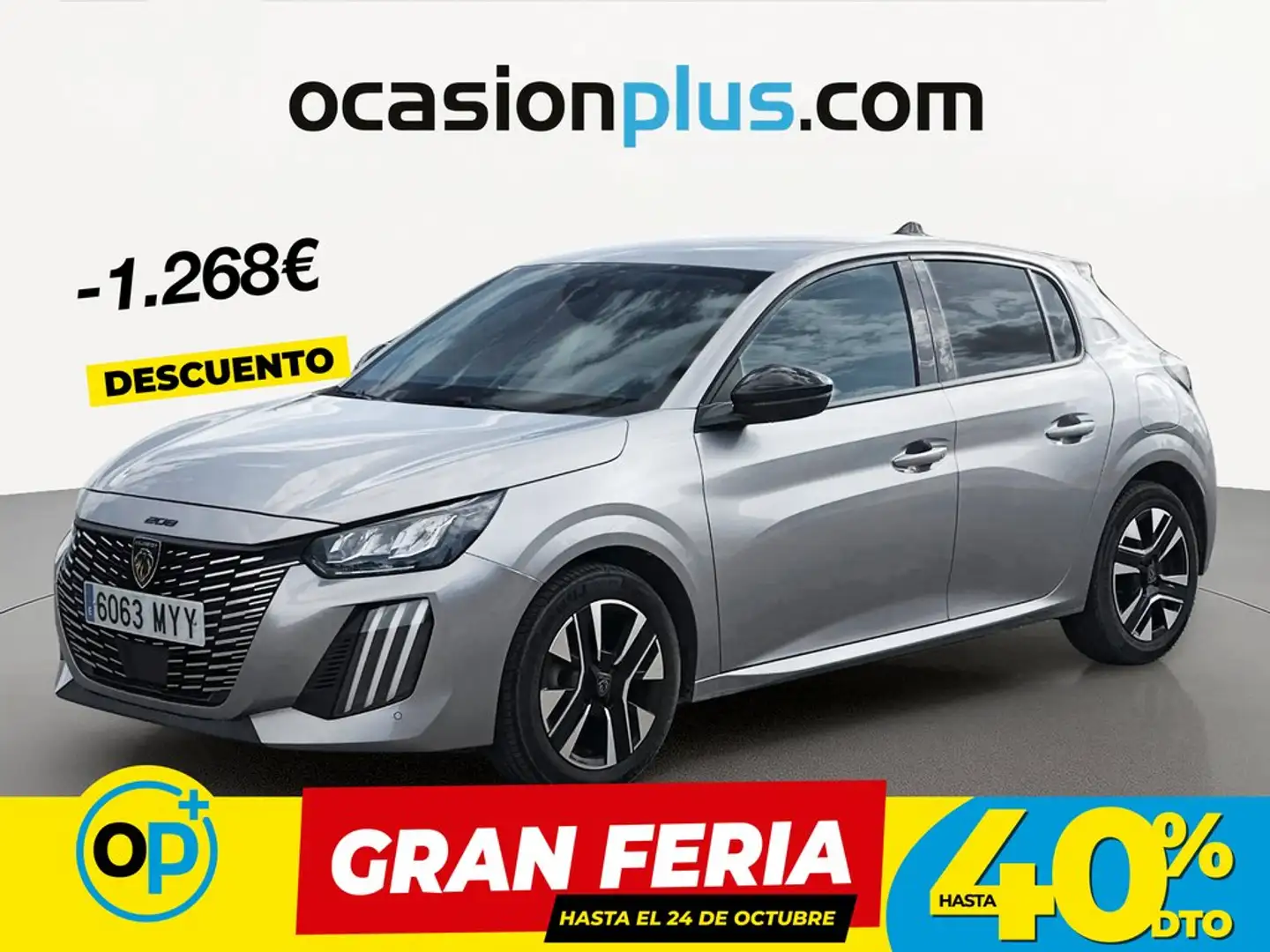 Peugeot 208 1.2 Puretech S&S Allure 100 Gris - 1