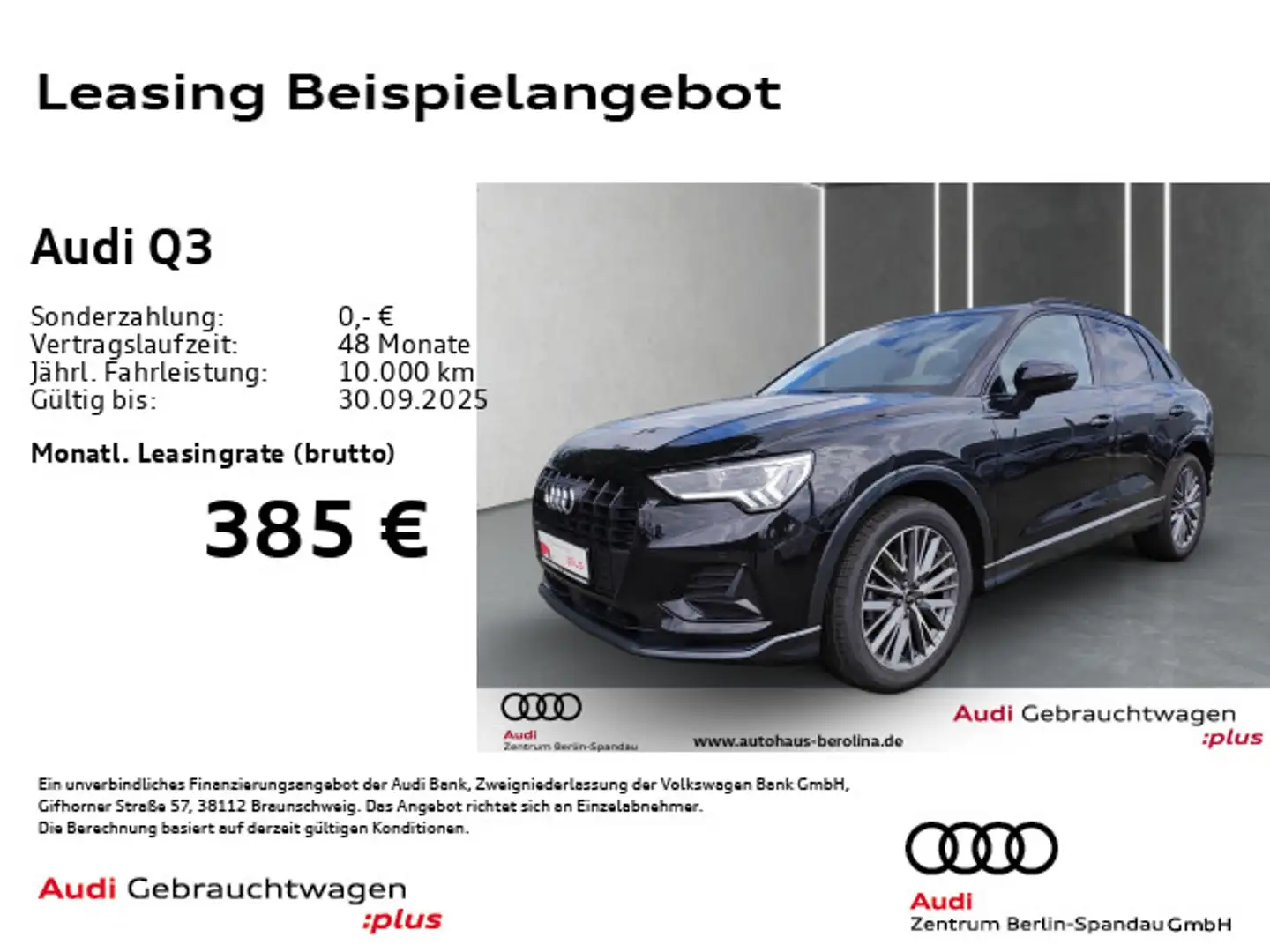 Audi Q3 35 TDI Adv. S tronic *AHK*ACC*NAV+*LED*R-CAM* Schwarz - 1