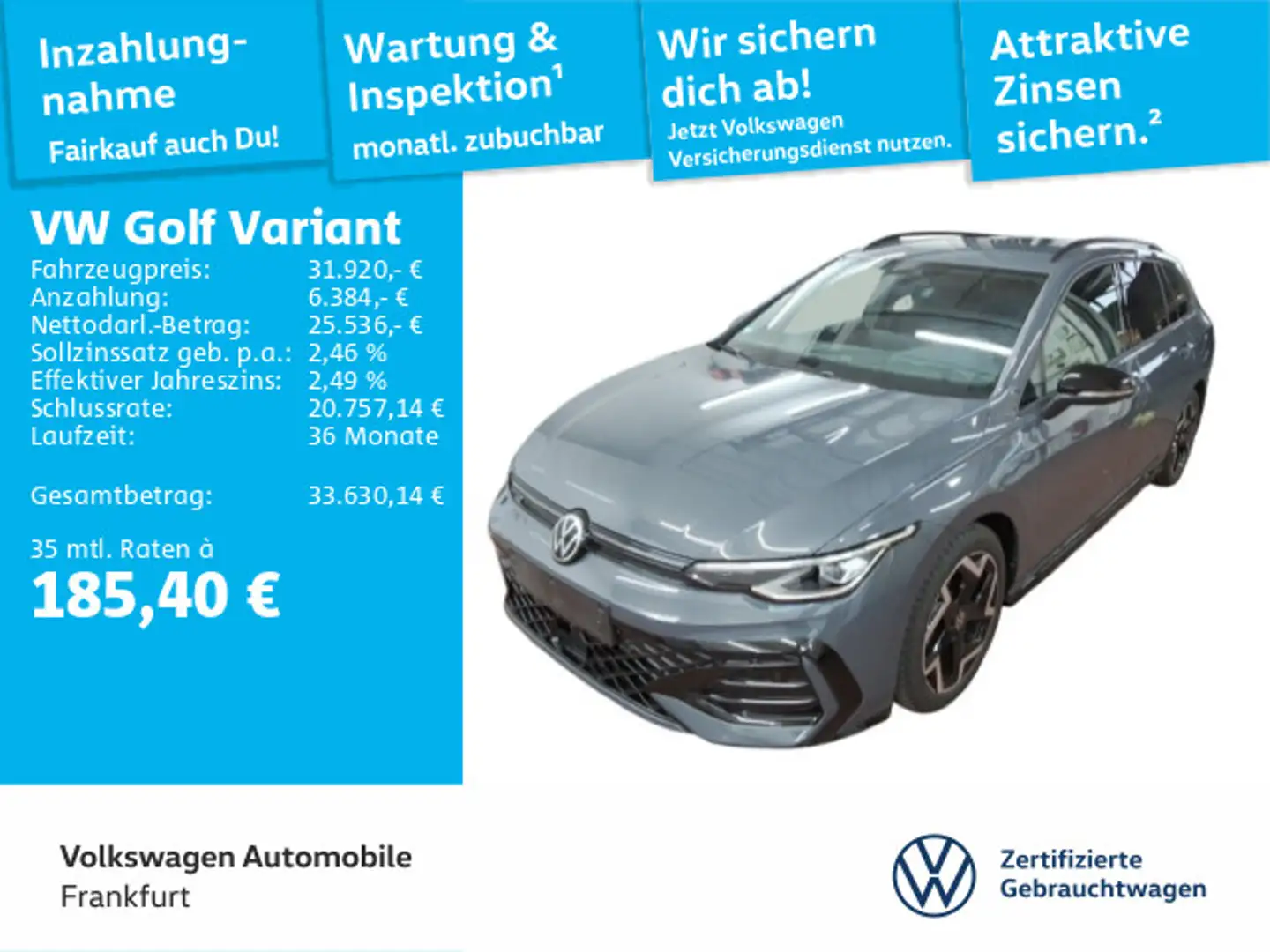 Volkswagen Golf Variant Golf VIII Variant 1.5 TSI R-Line Navi Sprachassi Grau - 1