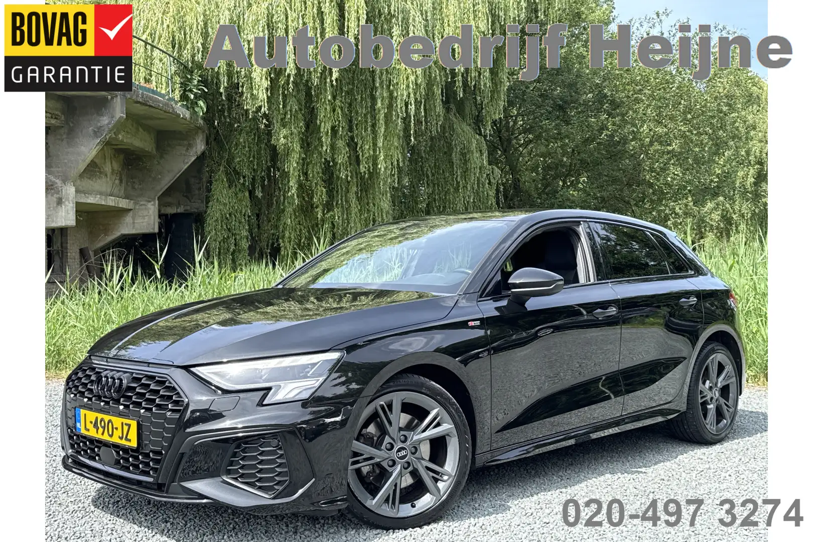 Audi A3 Sportback 30 TFSI S-TRONIC S-LINE CARPLAY/LEDER/MA Zwart - 1