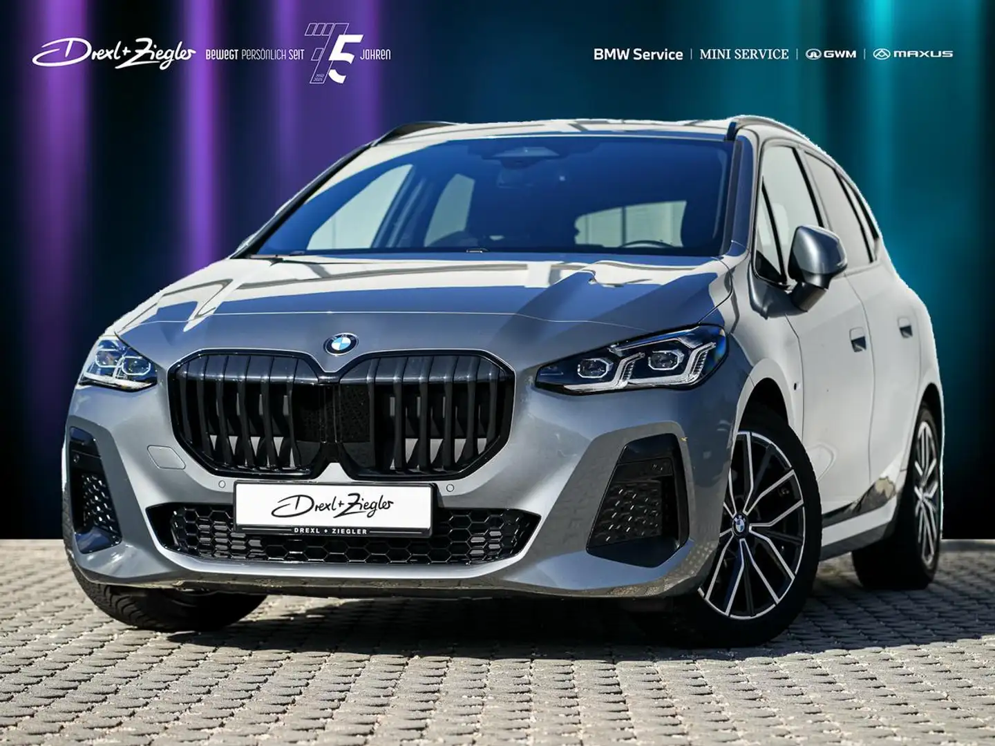 BMW 220 220i Active Tourer M-Sport AHK PANO KoZg AkSitze Gris - 1