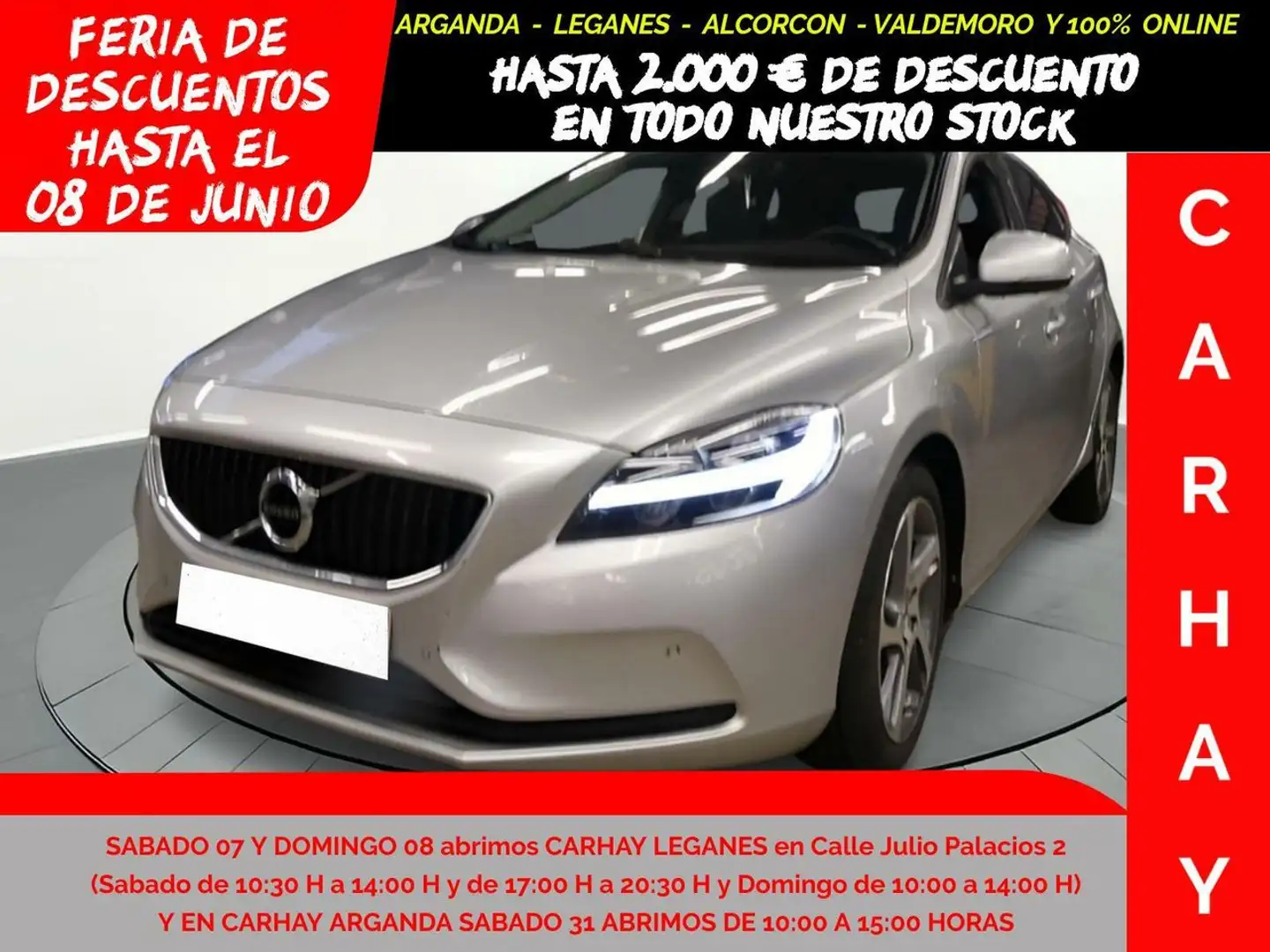 Volvo V40 D2 Momentum 120 Gris - 1