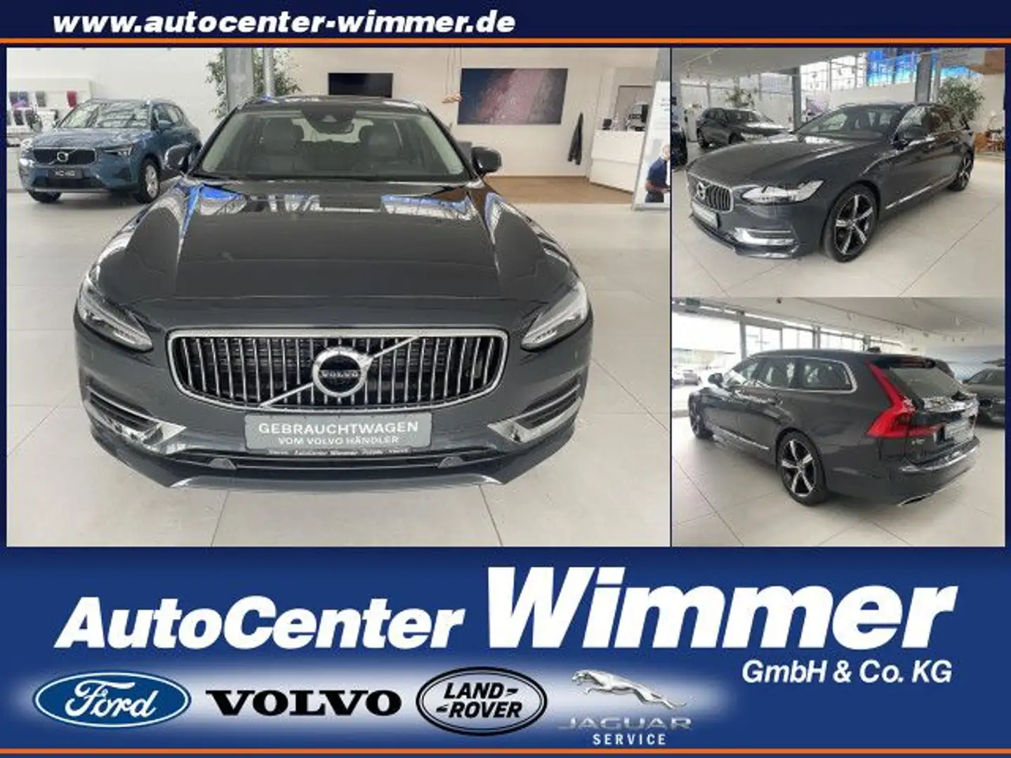 Volvo V90 T8 Twin Engine AWD Inscription Licht+Winter+AH Grau - 1