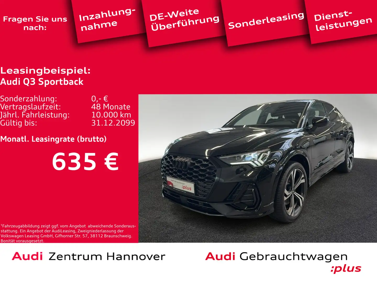 Audi Q3 45 TFSI quattro S line Standh. Pano Zwart - 1