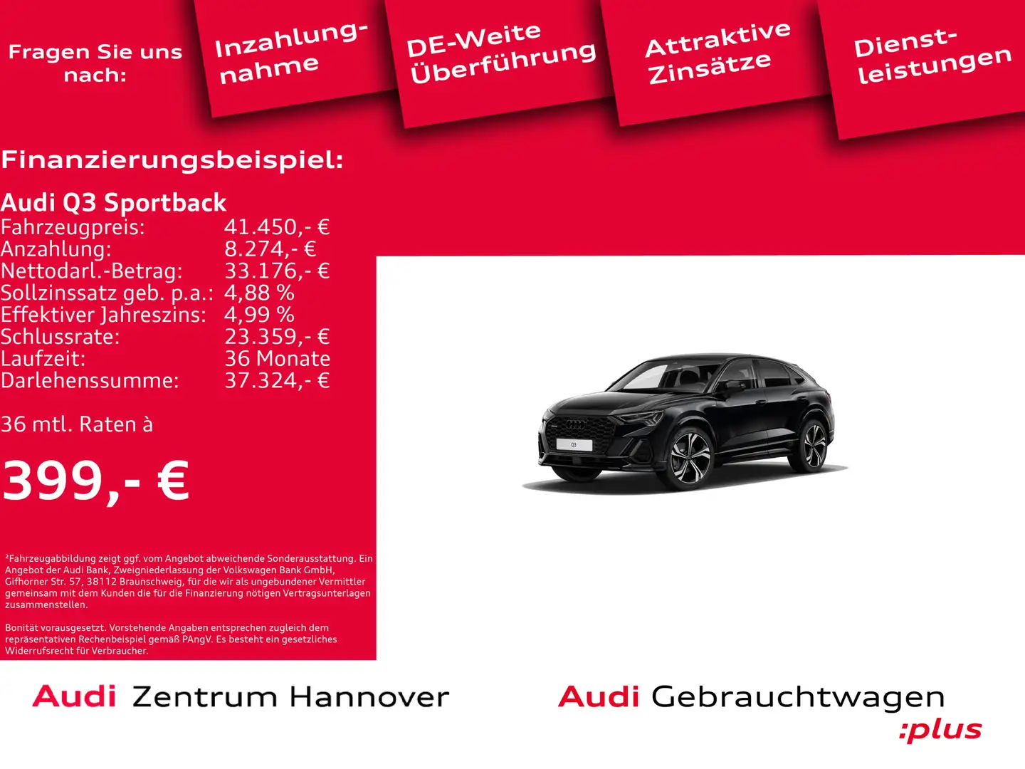 Audi Q3 45 TFSI quattro S line Standh. Pano Schwarz - 2