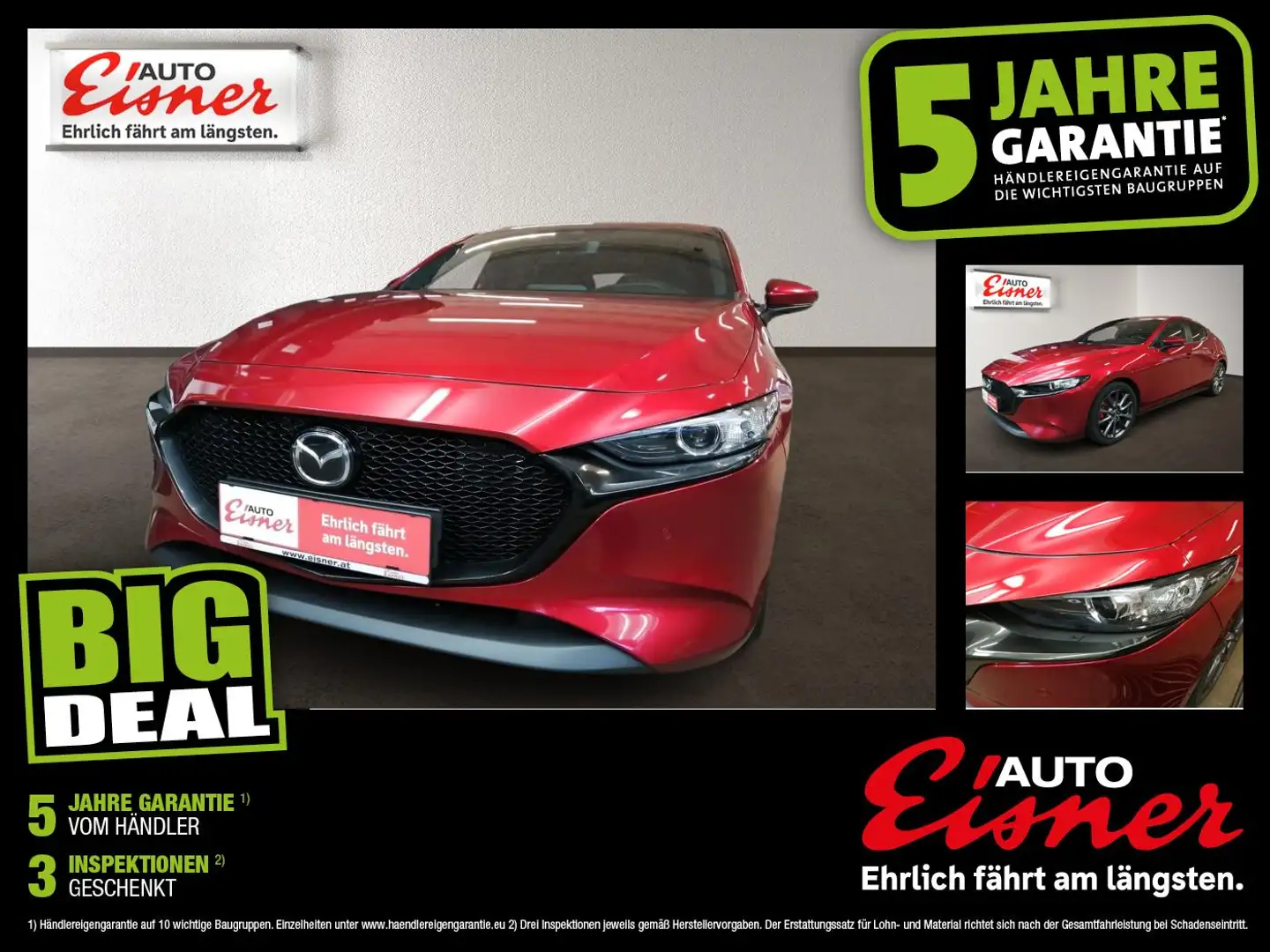 Mazda 3 SKYACTIV-G122 COMFORT Sitzheizung, Head Up Disp Rood - 1