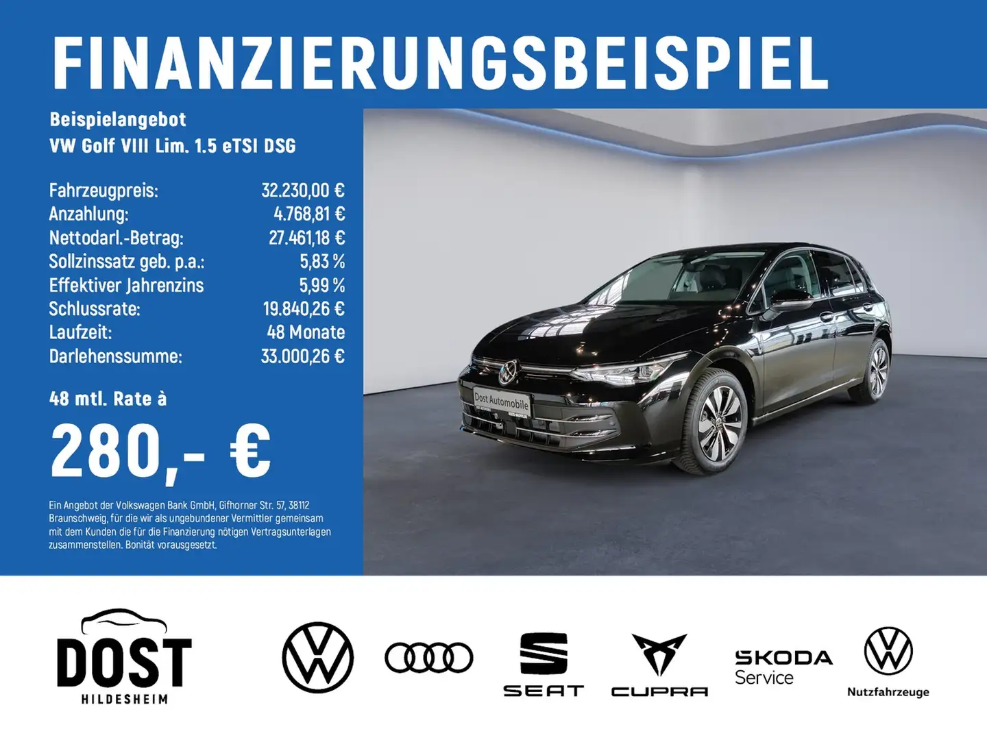 Volkswagen Golf VIII Lim. 1.5 eTSI DSG Goal LED+KAMERA+NAVI Nero - 2