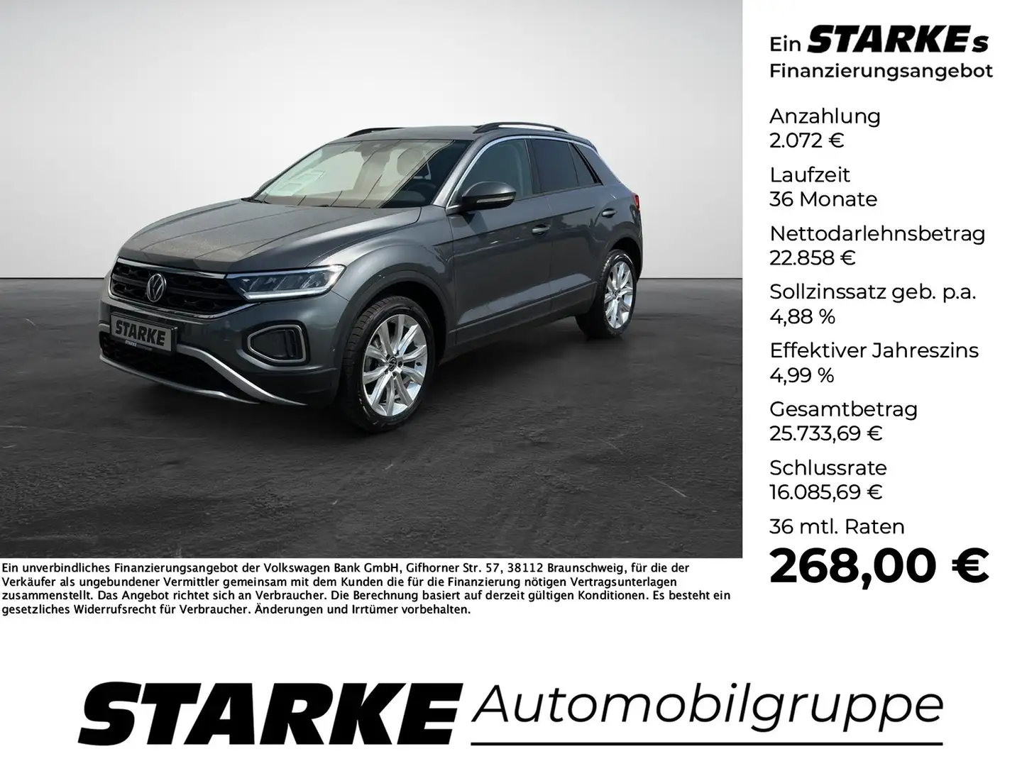 Volkswagen T-Roc 1.5 TSI Life Gris - 1