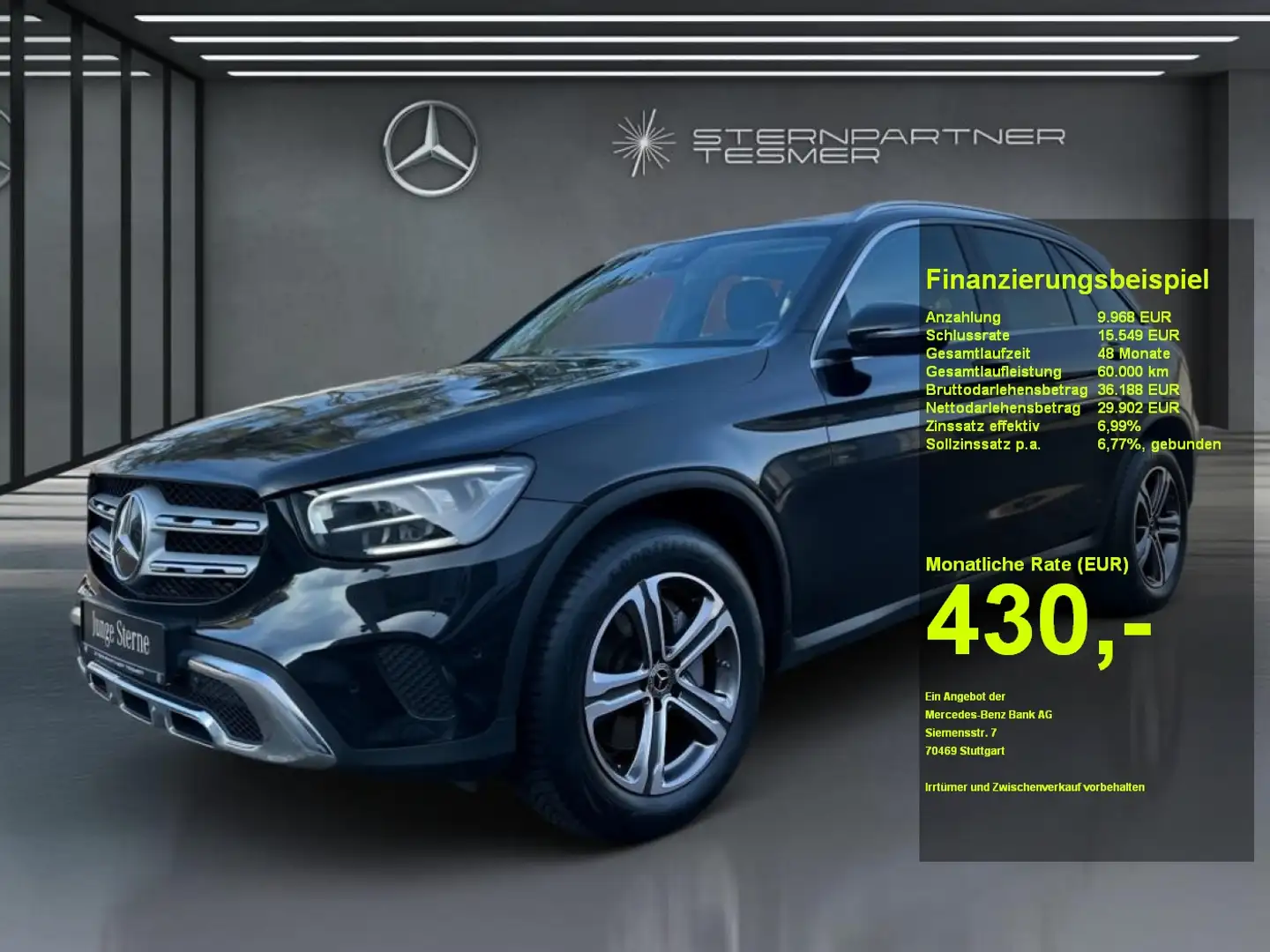 Mercedes-Benz GLC 300 d 4M AHK + DISTRONIC + Sthz + LED + Kam. Schwarz - 1