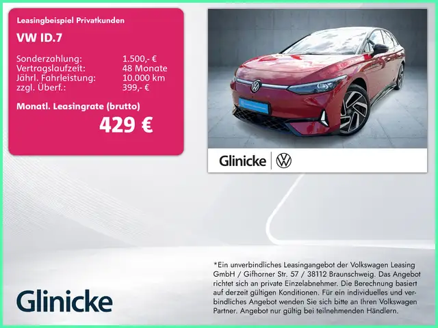 2025 Volkswagen Id.7 in Red for sale