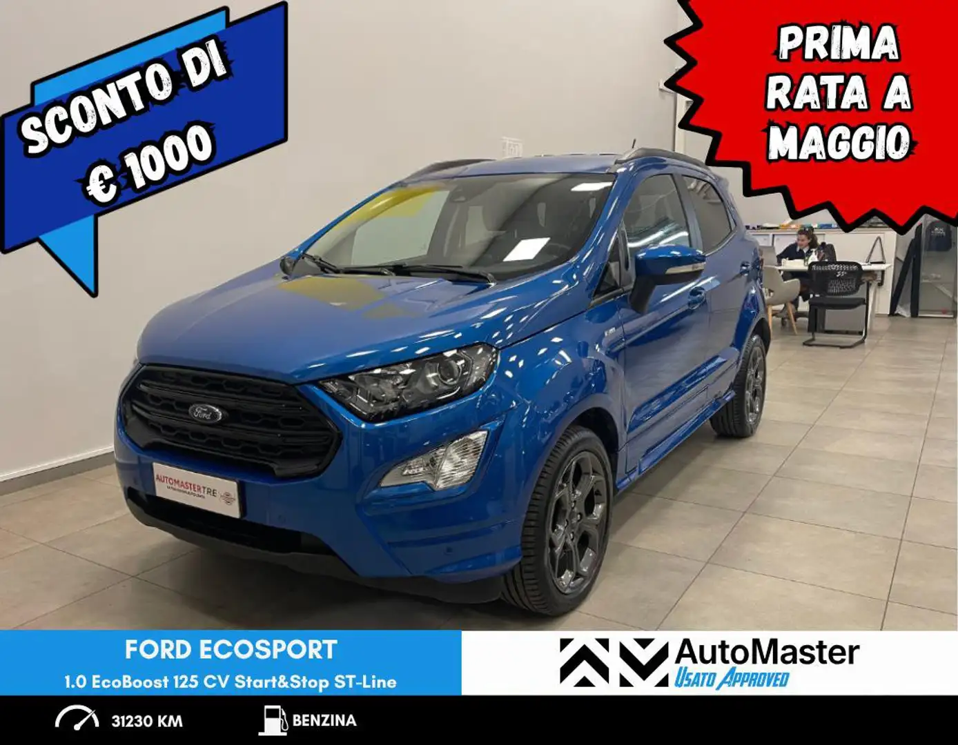 Ford EcoSport 1.0 EcoBoost 125 CV Start&Stop ST-Line - NEOPATENTATI Blau - 1
