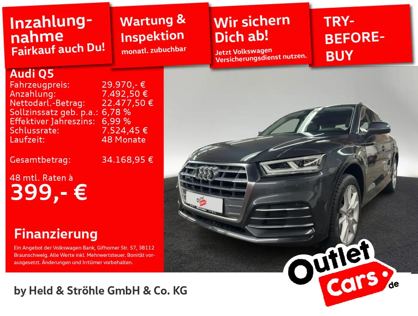 Audi Q5 sport 50 TFSI e quattro MATRIX NAV E-KLAPPE Gris - 1