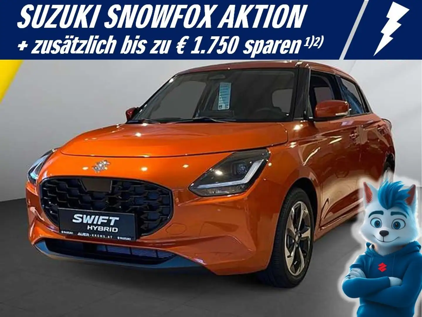 Suzuki Swift 1,2 Hybrid Flash | +WR | ab 16.240,- Orange - 1