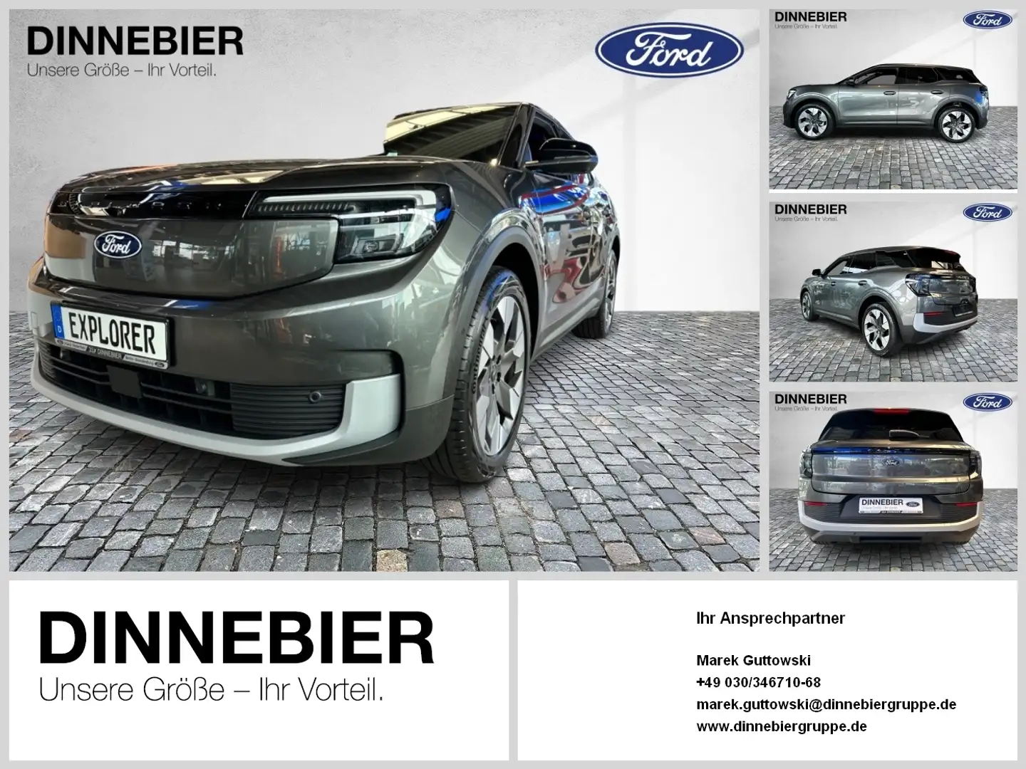 Ford Explorer Premium Extended Range AWD 79kWh Massage HUD Gris - 1