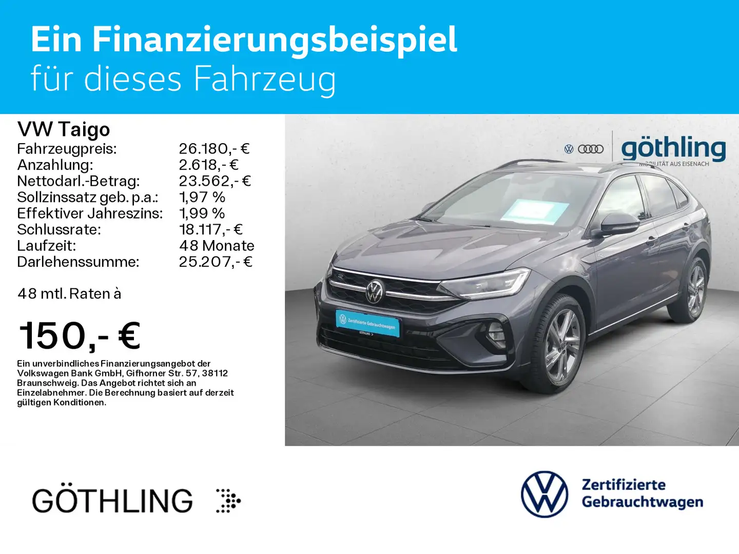 Volkswagen Taigo R-Line TSI 110KW*KAMERA*IQ-LIGHT*PDC*NAVI Gris - 2