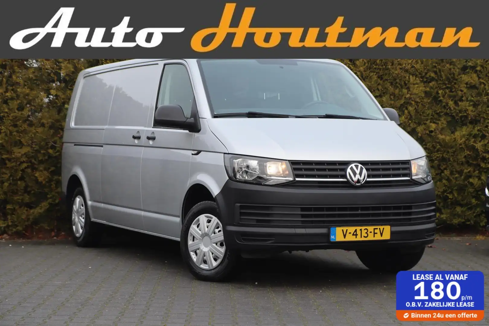 Volkswagen T6 Transporter 2.0 TDI L2H1 Airco | Trekhaak | Schuifdeur | 1e ei Gris - 1