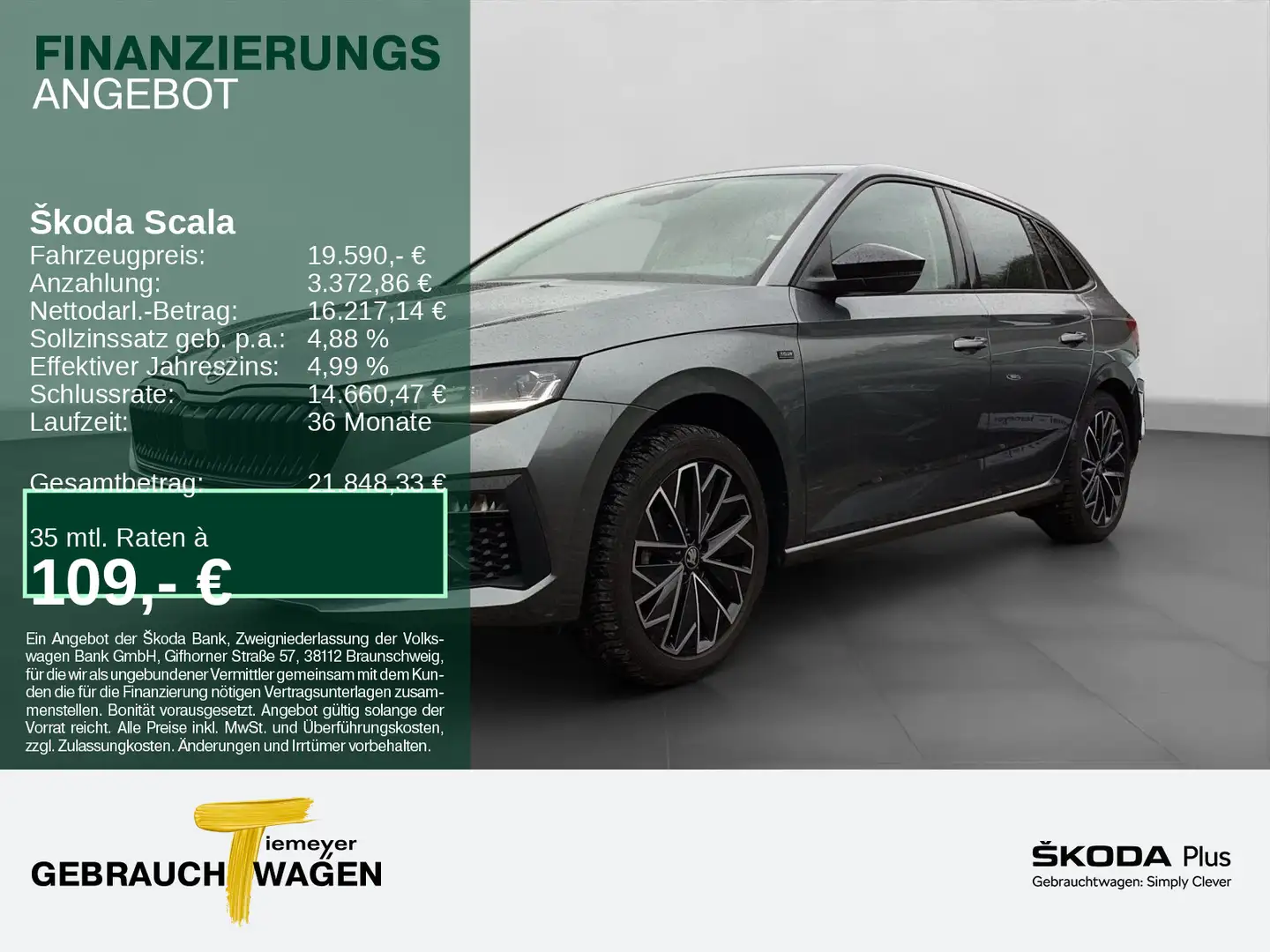 Skoda Scala 1.0 TSI TOUR LM17 MATRIX KAMERA Grau - 1