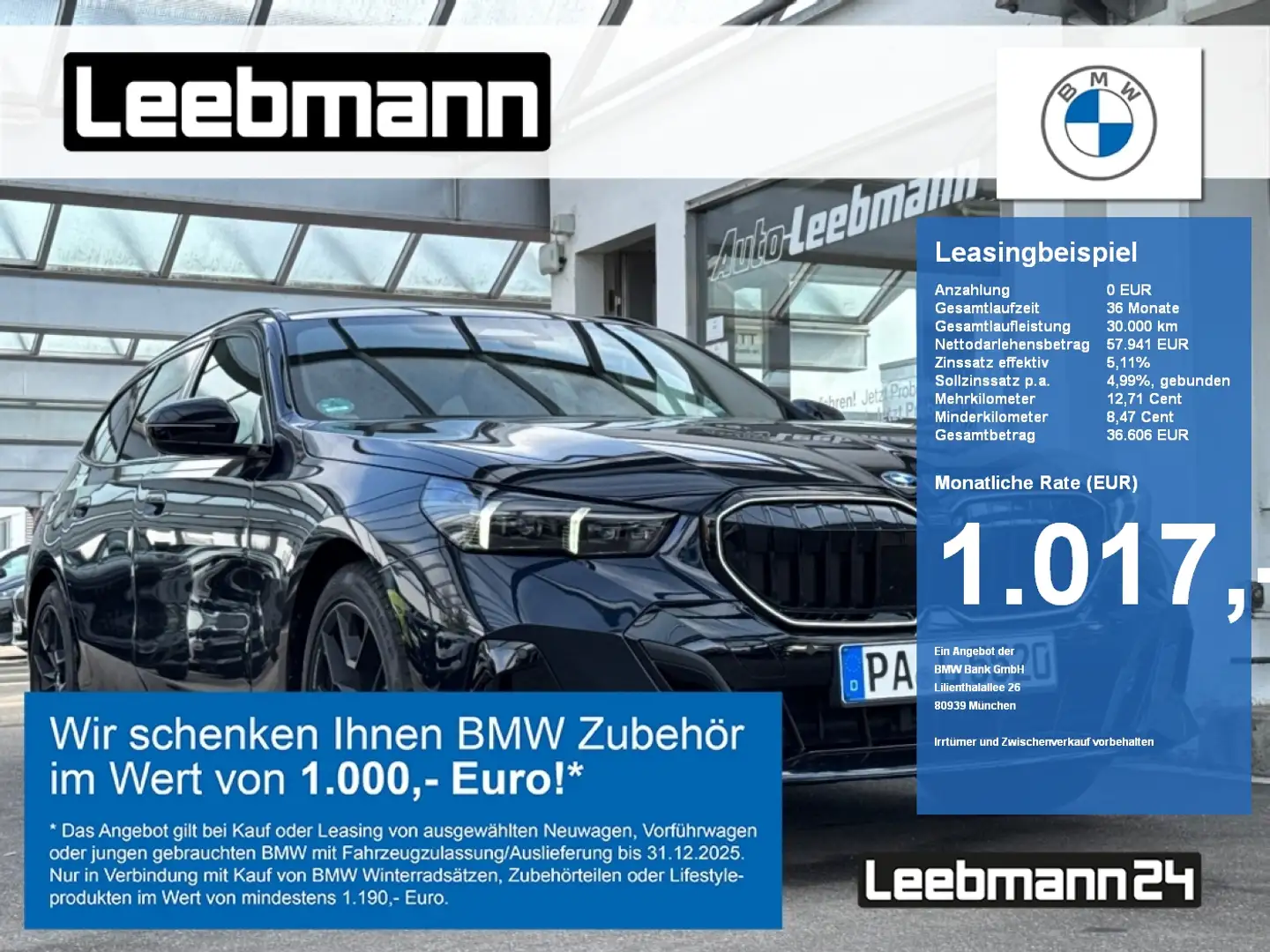 BMW 520 d Touring M-Sportpaket-Pro AHK/Panorama/ACC Noir - 1