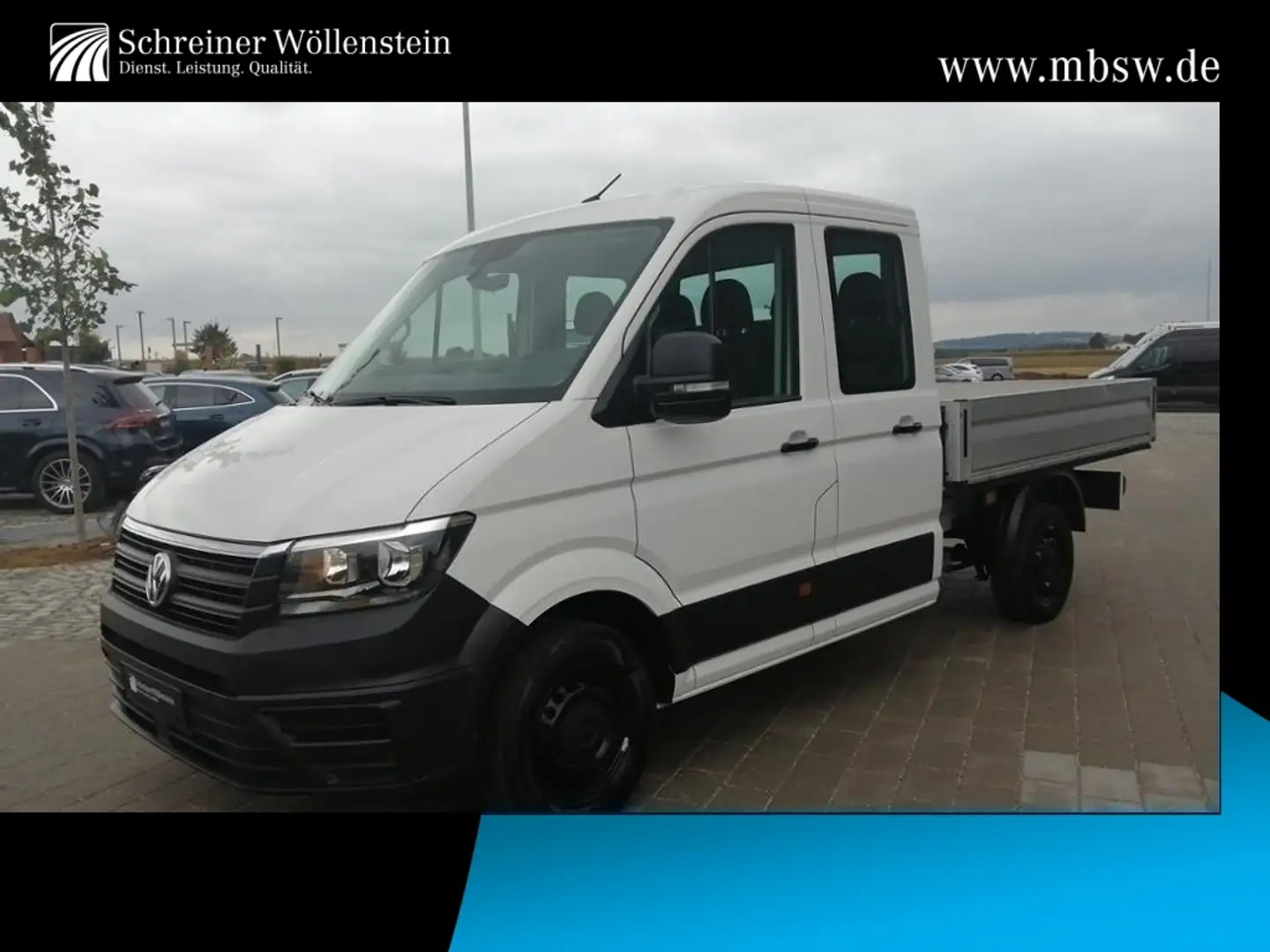 Volkswagen Crafter 35 DoKa Pritsche L3 *Klima*AHK*6-Sitzer* Weiß - 1