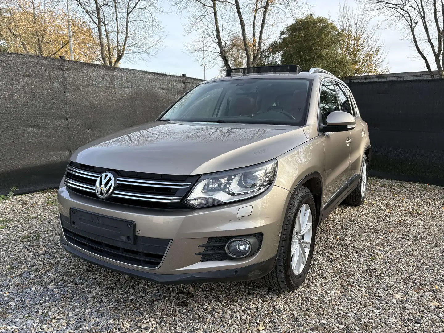 Volkswagen Tiguan Tiguan 2.0 TDi 1E PROP-NAVI-CUIR-PANO-FRAIS CAR Beige - 1