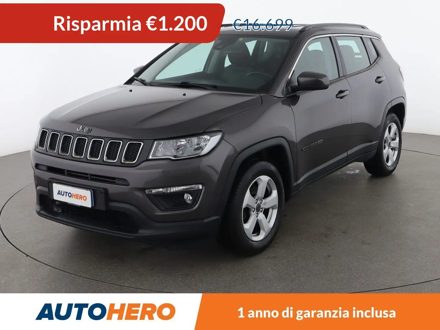 Jeep Compass 1.6 M-Jet Longitude FWD Grigio - 1