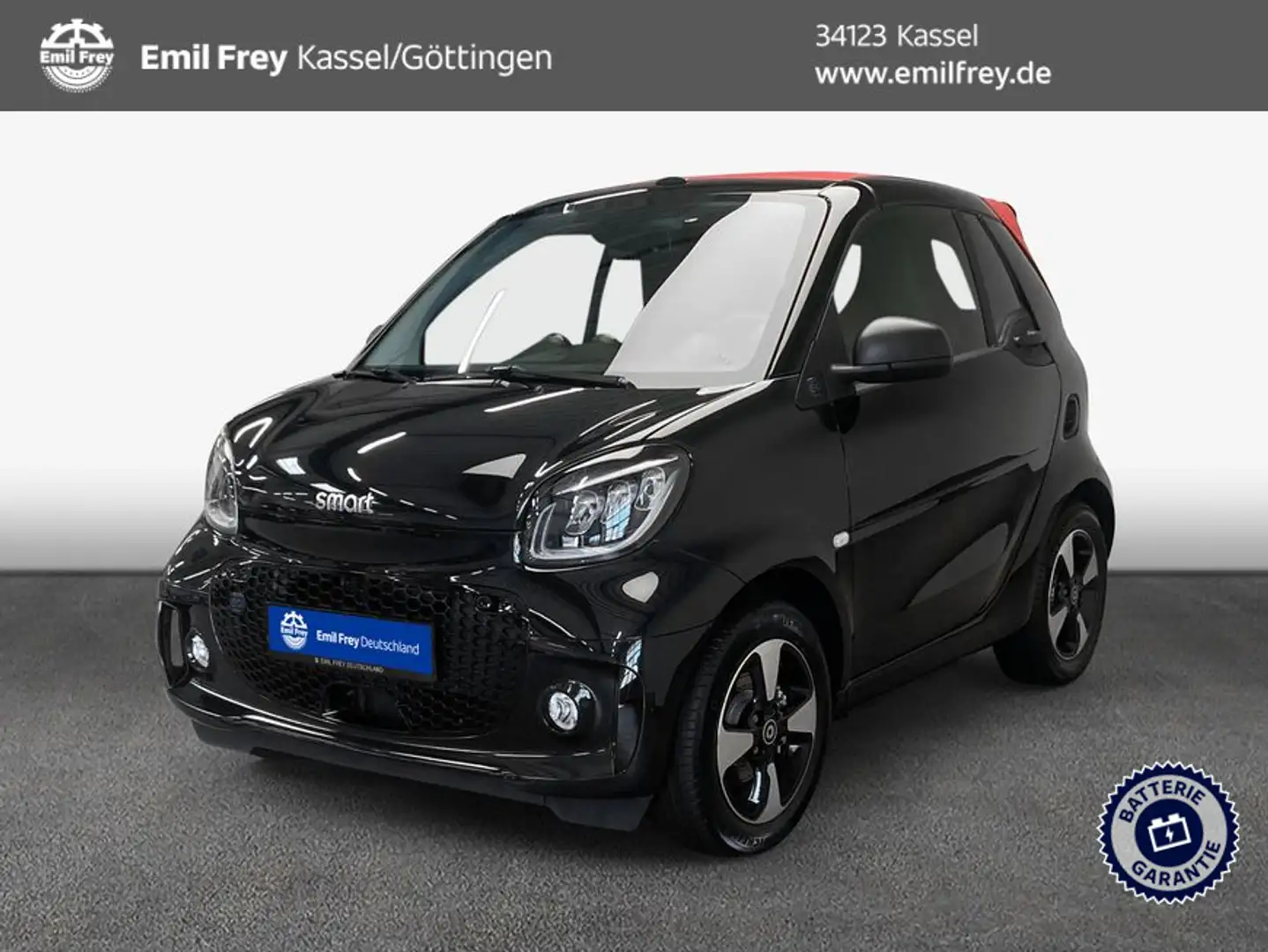smart forTwo fortwo cabrio EQ passion/Verdeck rot/22 kW/Exclusi Schwarz - 1