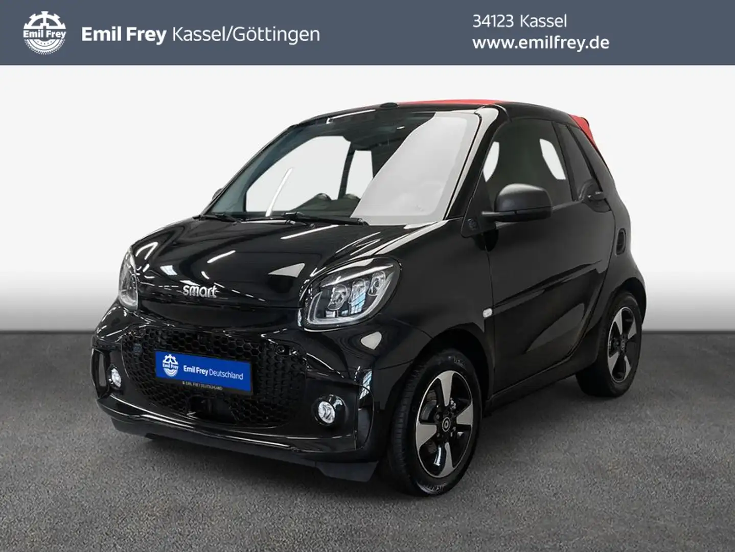 smart forTwo fortwo cabrio EQ passion/Verdeck rot/22 kW/Exclusi Schwarz - 1