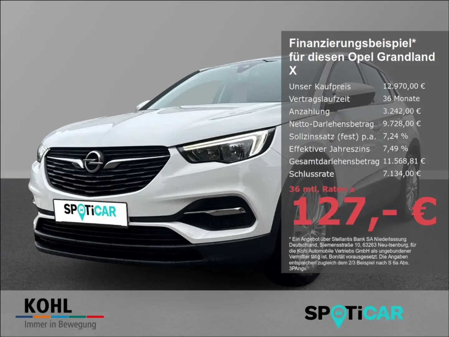 Opel Grandland X Edition Berganfahrass. Spieg. beheizbar Regensenso Blanco - 1