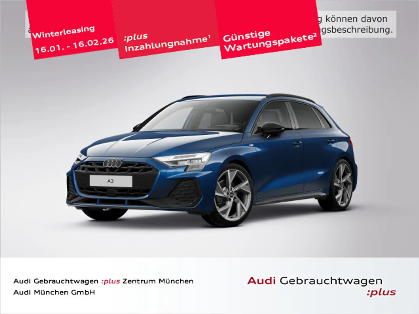 Audi A3 35 TFSI S tronic S line AHK/HuD/SON Blau - 1