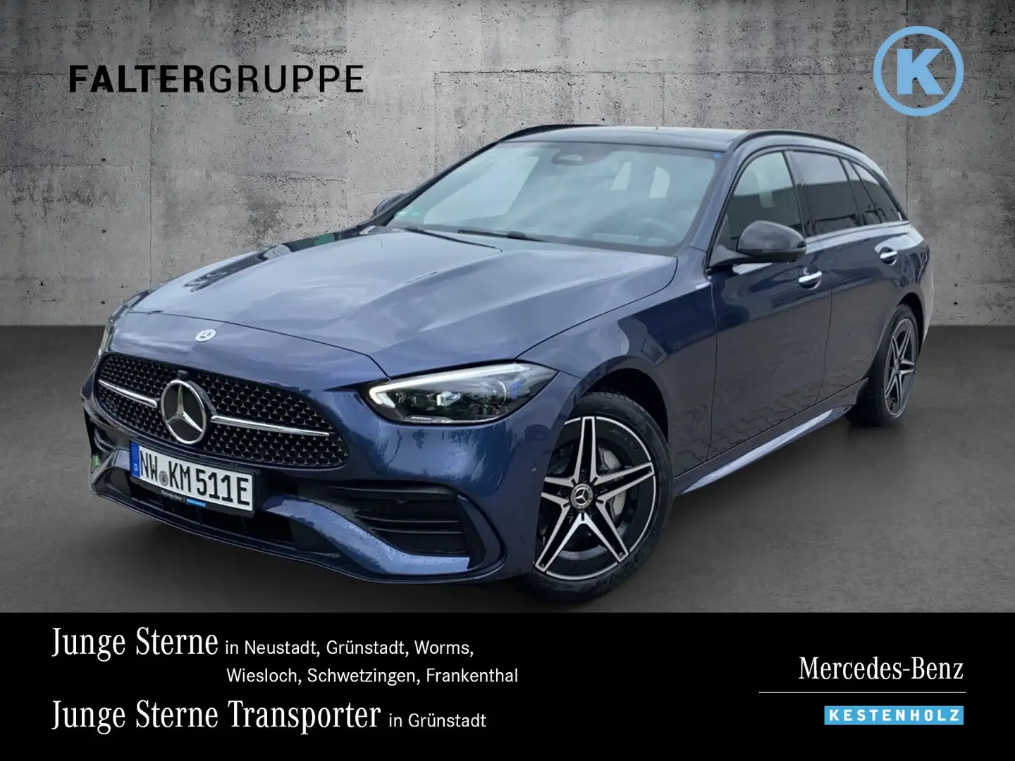 Mercedes-Benz C 300 C 300 de T AMG+NIGHT+AHK+DISTRO+PANO+KEYLESS+360 Blau - 1