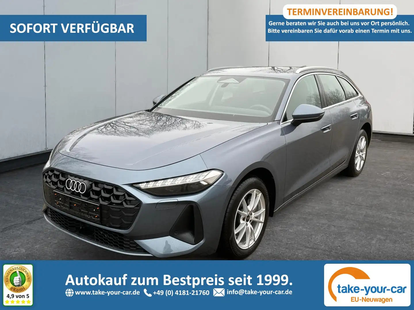 Audi A5 Avant AHK+KAMERA+EL.HECKKL.+NAVI+SHZ+17 LM TDI ... Blau - 1