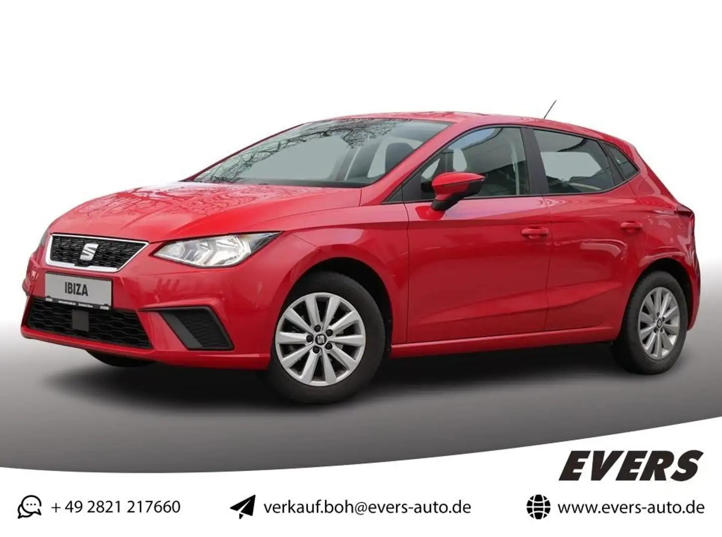 SEAT Ibiza 1.0 MPI STYLE NAVI+AHK+PDC+FULL LINK+DAB Rot - 1