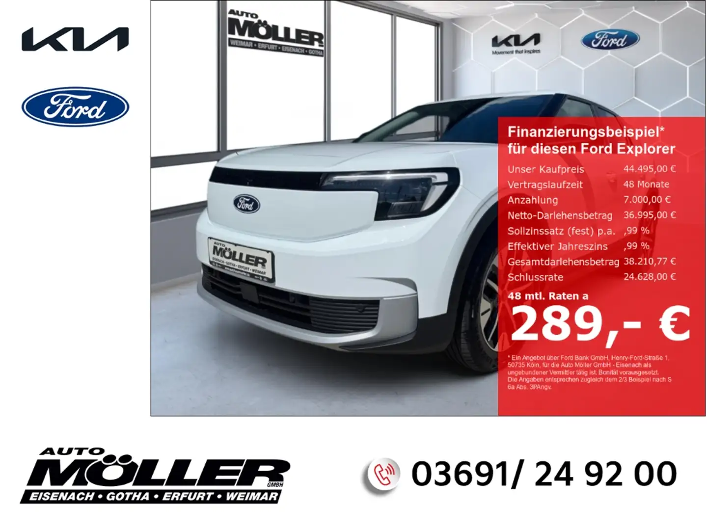Ford Explorer BEV Standard ''HOT DEAL'' WP LED Navi Rückfahrkam. Bianco - 1