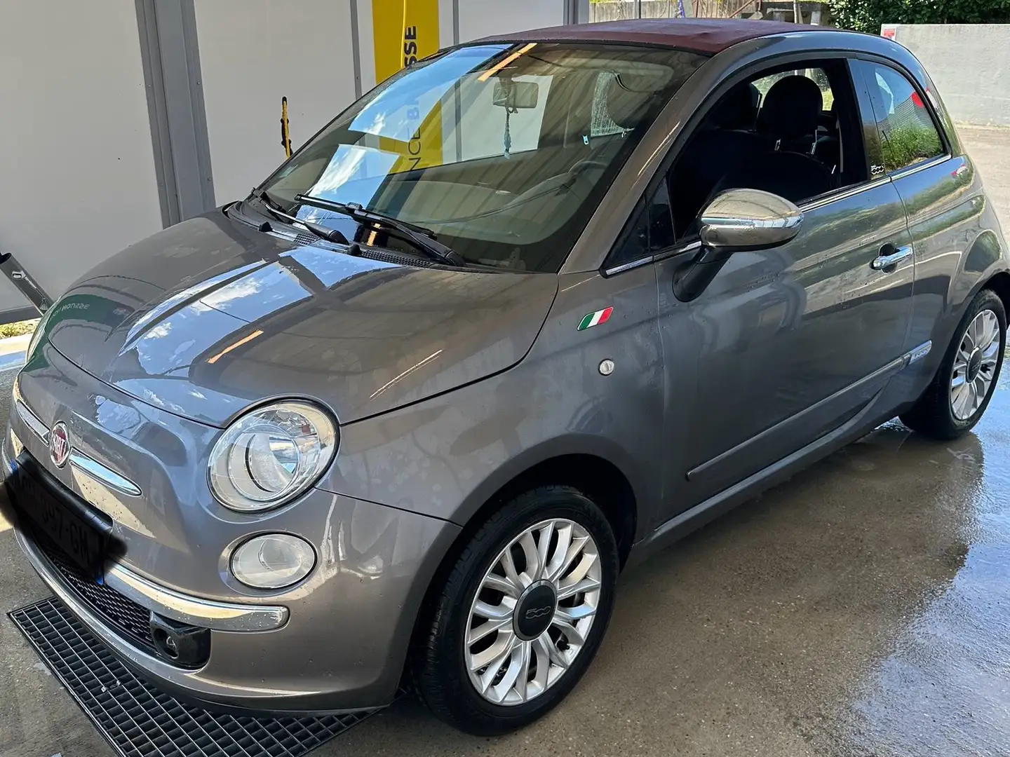 Fiat 500C 500C 1.2 8V 69 ch Pop Gris - 2
