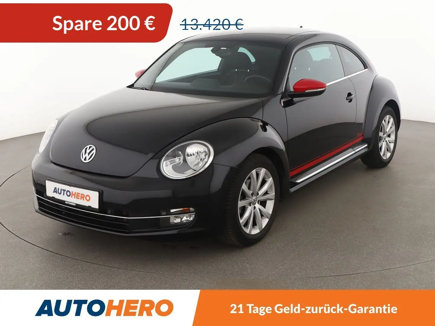 Volkswagen Beetle 1.2 TSI Club BMT *NAVI*TEMPO*PANO*PDC*SHZ* Schwarz - 1