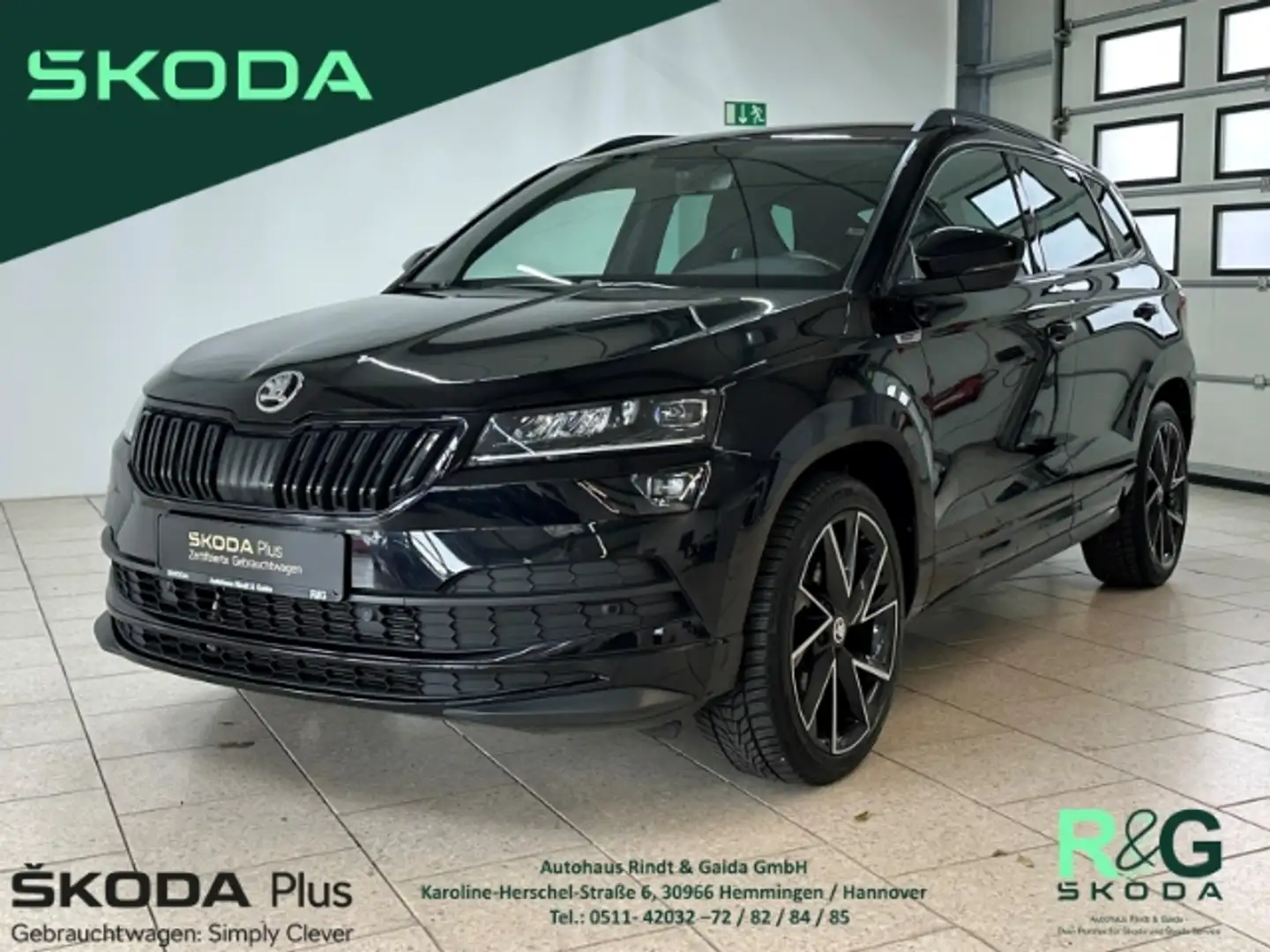 Skoda Karoq Sportline 4x4 2.0 TSI DSG StandHZG Kamera SmartLin Schwarz - 1