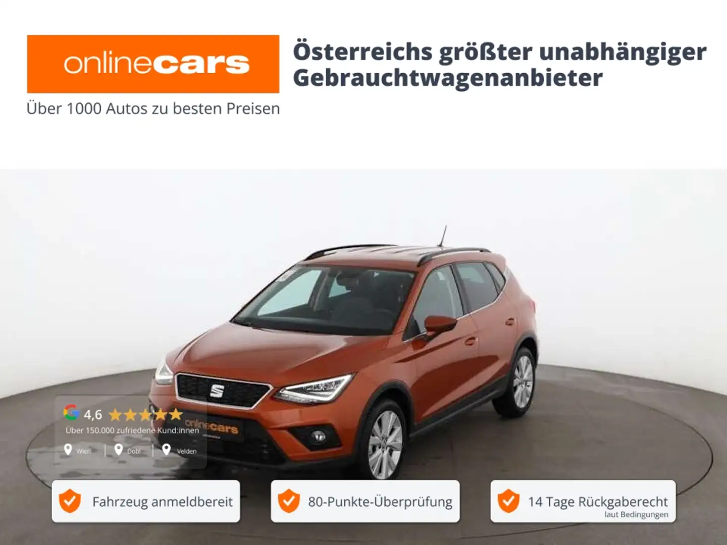 SEAT Arona 1.0 TSI Style LED NAVI SITZHZG TEMP KLIMA Orange - 1