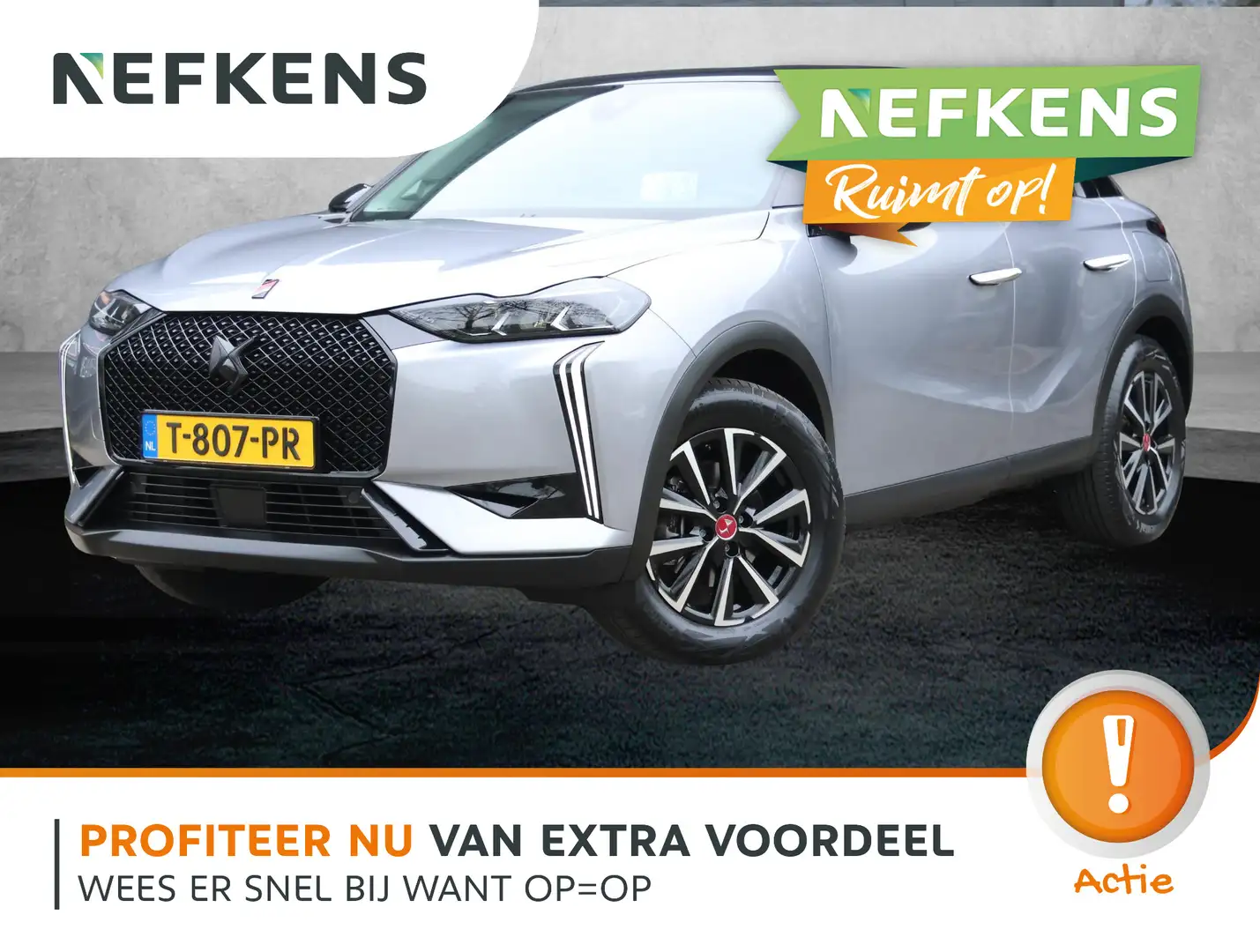 DS Automobiles DS 3 E-Tense Performance Line+ 54 kWh 3-FASE ( Head-Up Grijs - 1