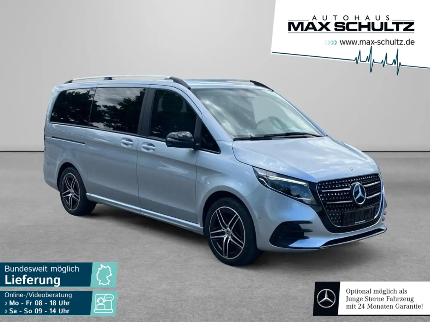 Mercedes-Benz V 300 d EXCLUSIVE Lang AMG Line+Night Paket Silber - 1