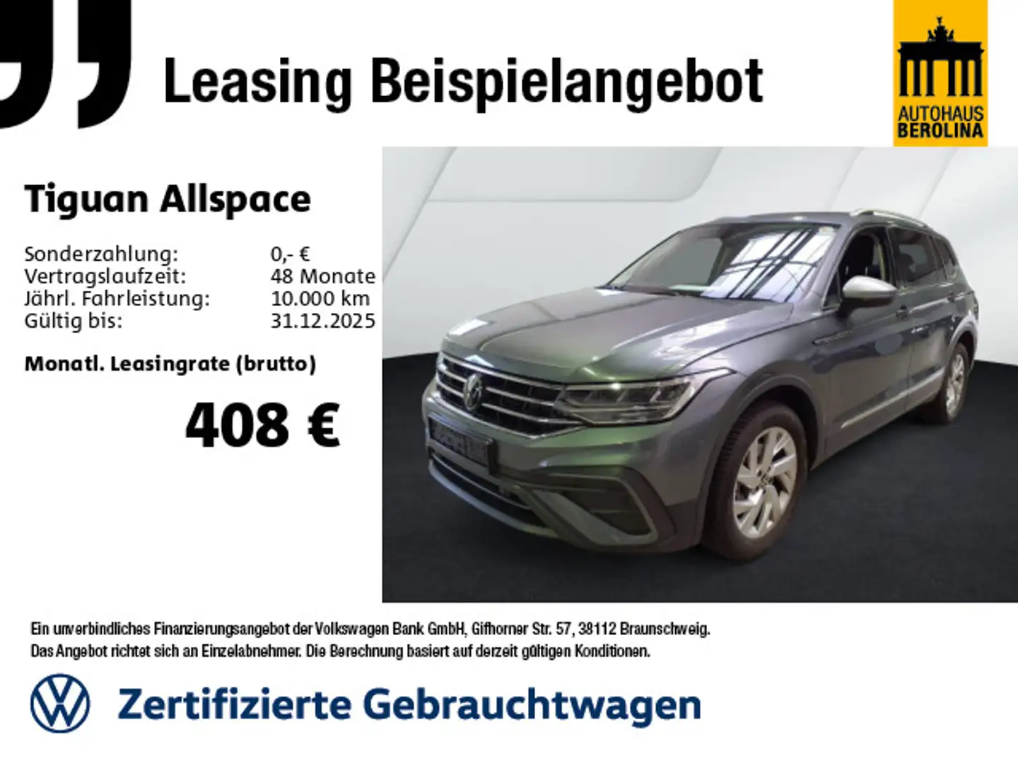 Volkswagen Tiguan Allspace 1.5 TSI Life DSG *7-Sitzer*AHK* Grau - 1