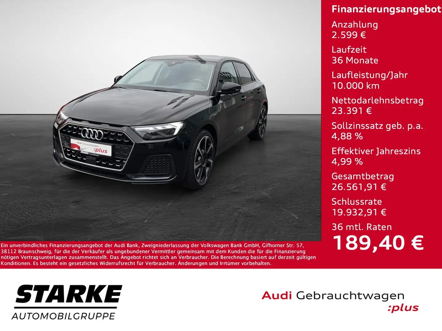 Audi A1 Sportback 35 TFSI S tronic advanced Schwarz - 1