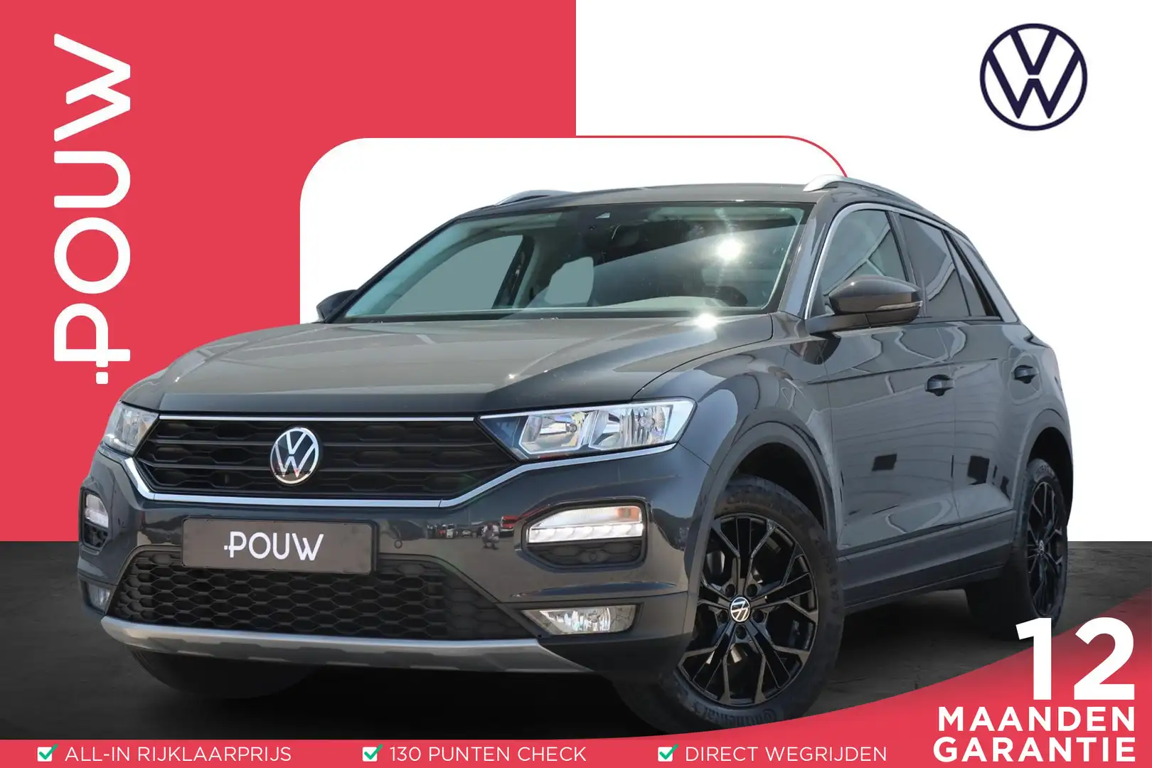 Volkswagen T-Roc 1.0 TSI 110pk Style | Navigatie | Airco | Elektris Grijs - 1