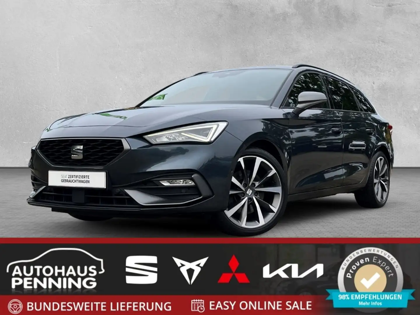 SEAT Leon Sportstourer FR 2.0 TDI PANO FULL LINK NAVI MEMORY Grijs - 1