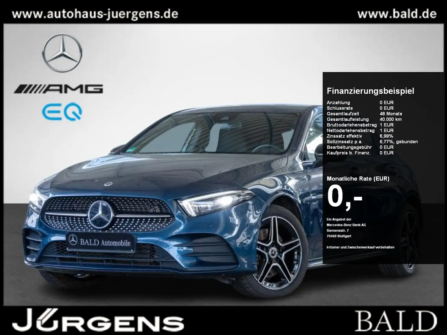 Mercedes-Benz A 250 e AMG/Wide/ILS/Cam/DAB/CarPlay/Night/18" Blau - 1