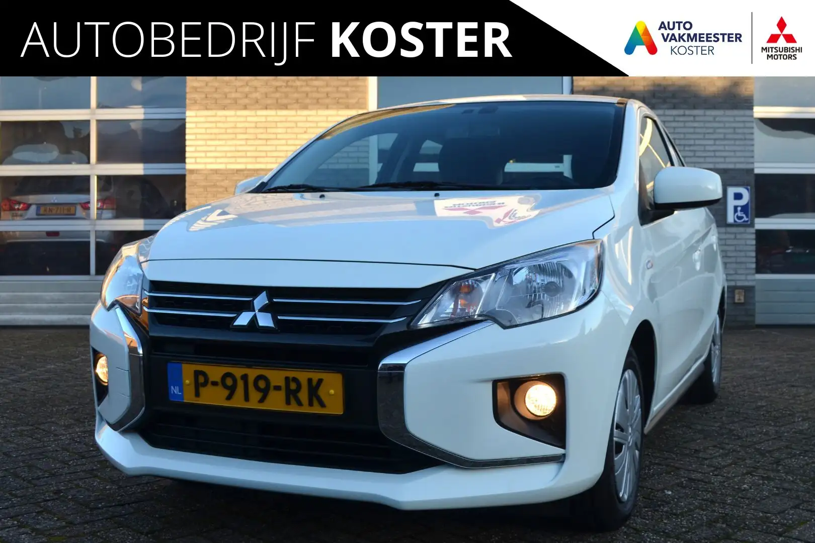 Mitsubishi Space Star 1.2 MIVEC ClearTec AS&G 71pk Cool+ (SDA) *8 jaar g Wit - 1